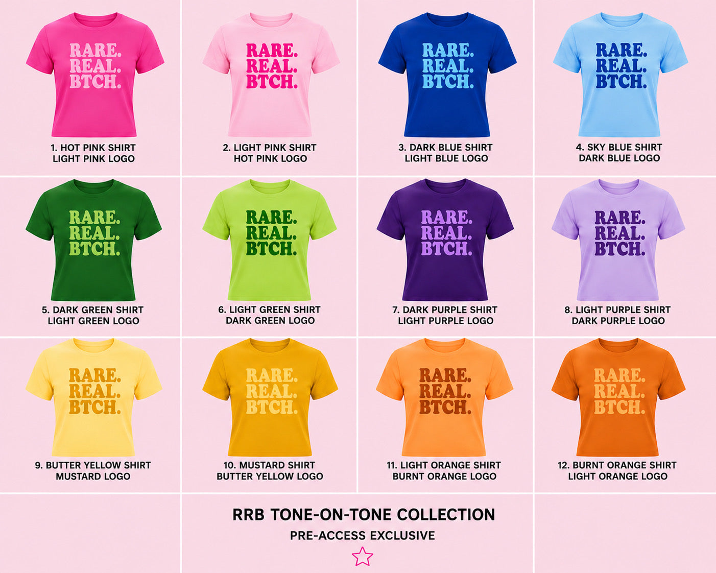 RRB TONE-ON-TONE🎨 (PRE-ACCESS)