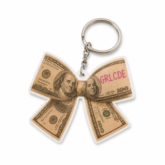 GRL FUND$ MONEY BOW KEYCHAIN